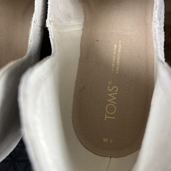 Toms Womens Size US 9 Kallie Egret Camp Suede Ankle Slip On Wedge Boots - Picture 6 of 10